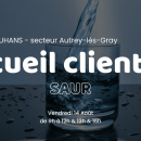 Accueil clientèle SAUR le vendredi 14 août à Bouhans