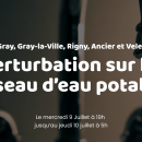 Perturbation sur le réseau d'eau potable