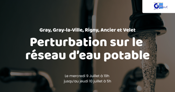 Perturbation sur le réseau d'eau potable