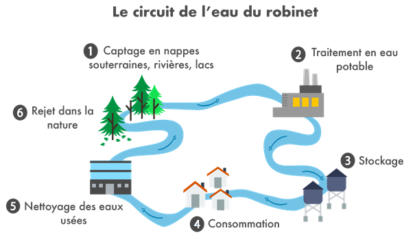 Le circuit de l'eau du robinet