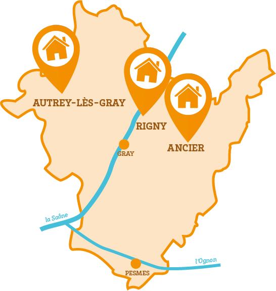 Emplacement des lotissements